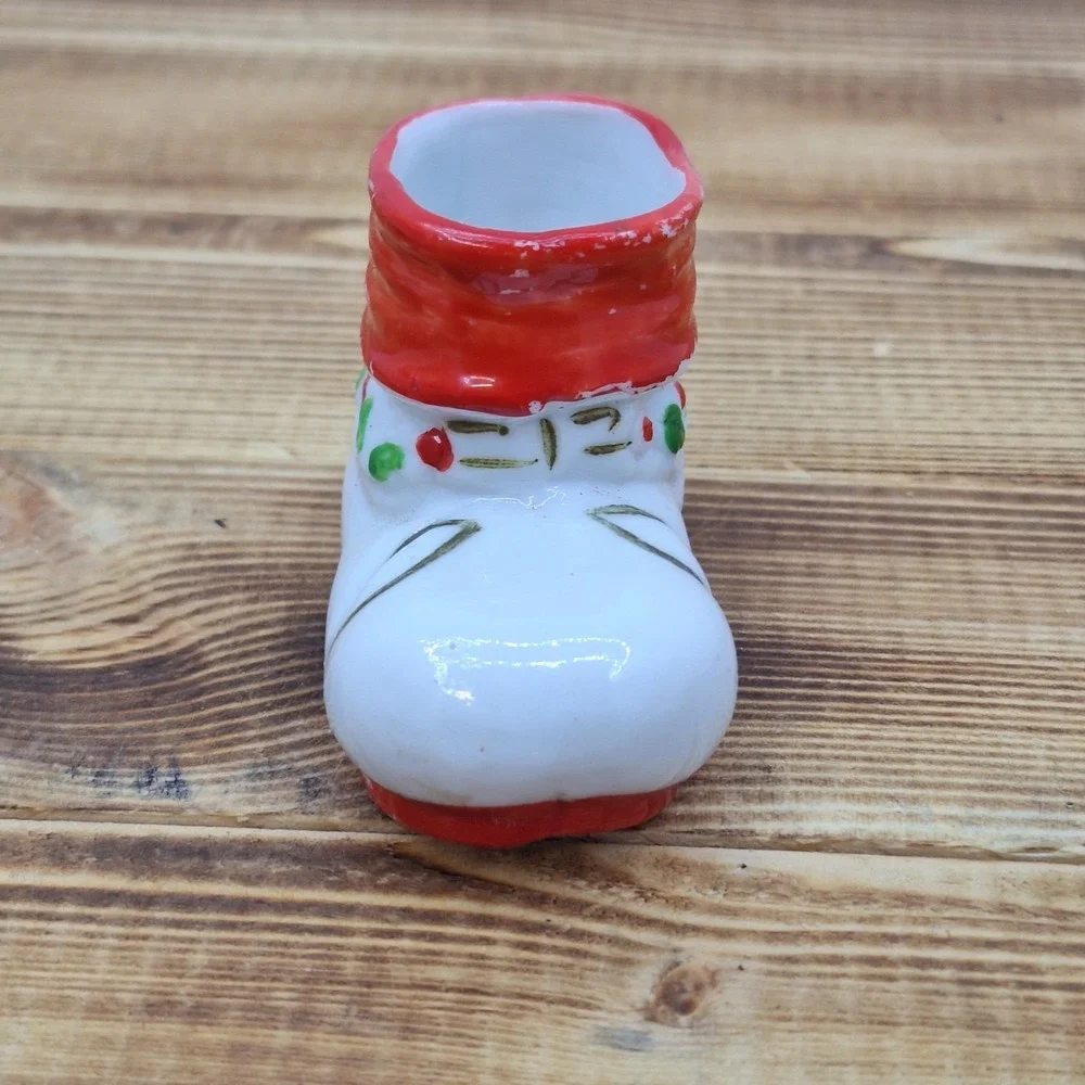 Vintage‎ 1950s Ceramic Christmas Boot - Japan - 1950's - 1.5